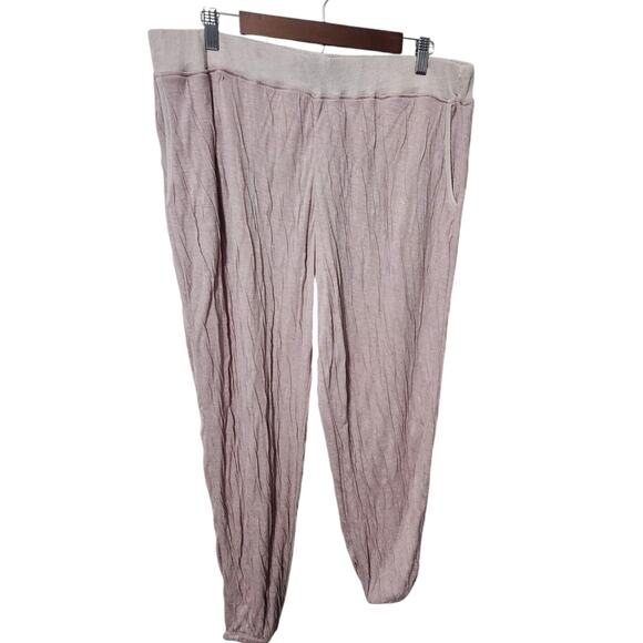 Barefoot Dreams Malibu Drawstring Lightweight Jogger XL‎ Pants Pink - Picture 3 of 9